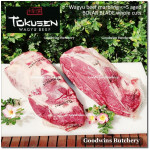 Beef blade BOLAR BLADE WAGYU TOKUSEN marbling <=5 daging sapi sampil AGED FROZEN portioned schnitzel cuts 3/8" 1cm (price/pack 600g 3-4pcs)